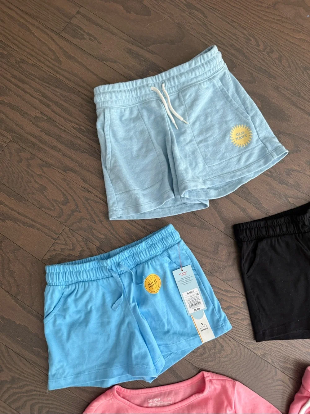Girls clothes pull on shorts lot dog pajama sz 6/7 old navy & cat & jack summer